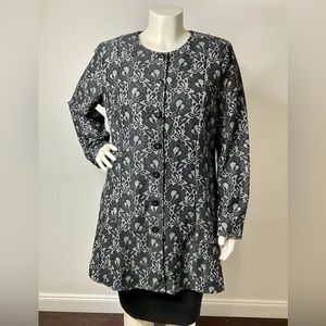 CAbi #3316 Floral Lace Long Line Jacket sz XL